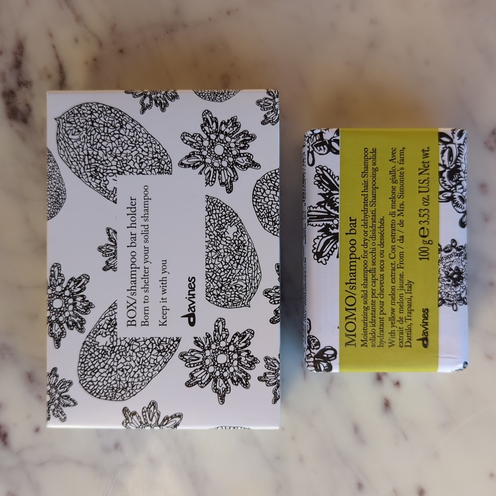Davines MoMo Shampoo Bar and Holder